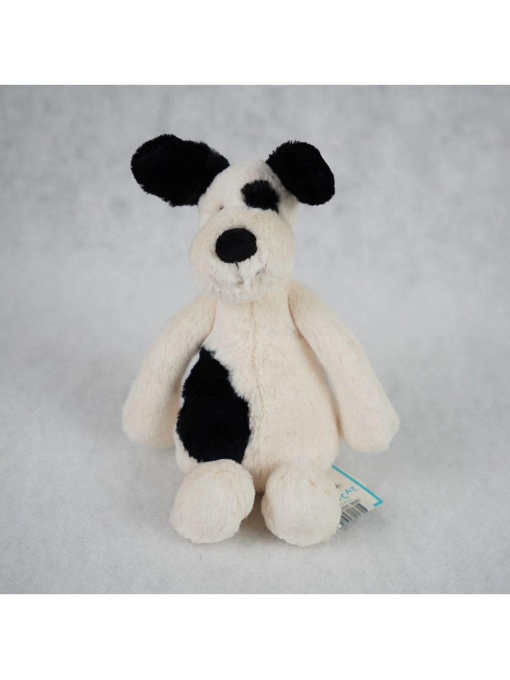 Jellycat Little Bashful Black & Cream Puppy Small 8" NWT BASS6BCP